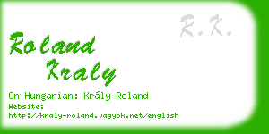 roland kraly business card
