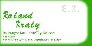 roland kraly business card